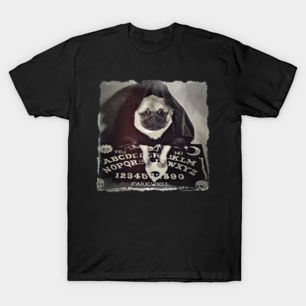 Ouija Pug T-Shirt by darklordpug